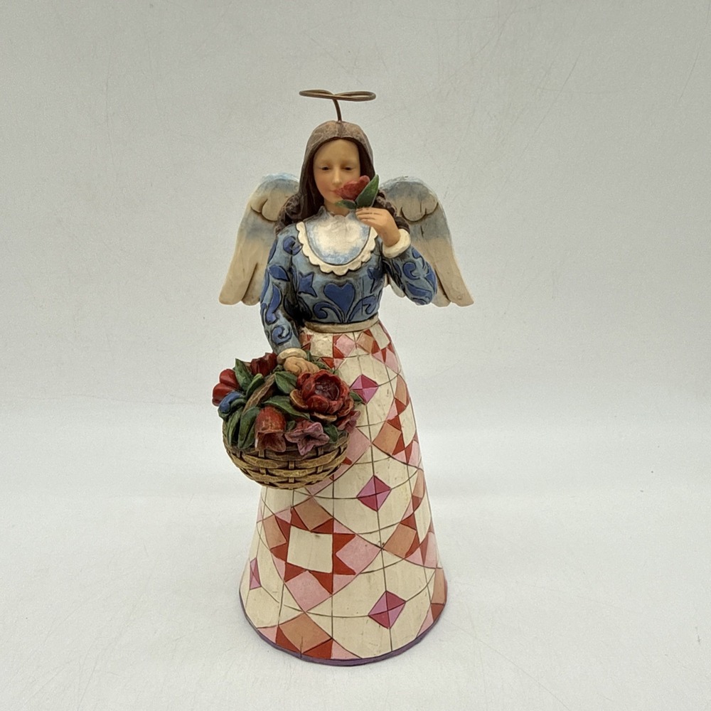 Jim Shore Heartwood Creek 2007 "SMELL THE FLOWERS" Figurine #4008943 Enesco